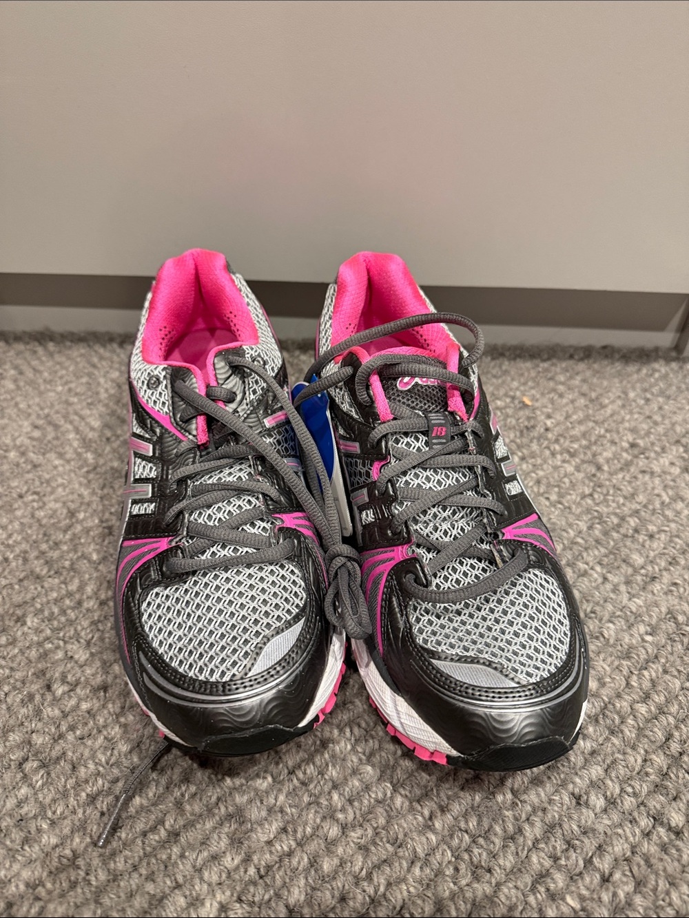Women's ASICS Gel Kayano 18 Athletic Running Shoes - Pink & Gray